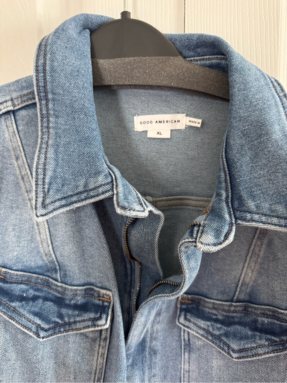 Good American Fit For Success blue denim jumpsuit XL NWT - Picture 3 of 6